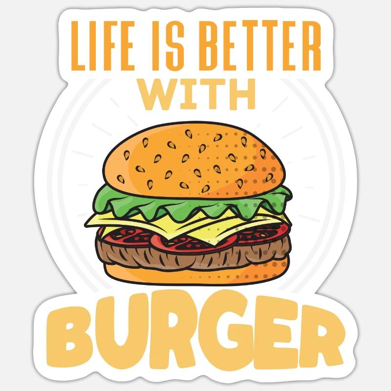 Cheat Day Burrito Burger Restauration rapide Pizza Sticker taille S (10 x 10 cm)