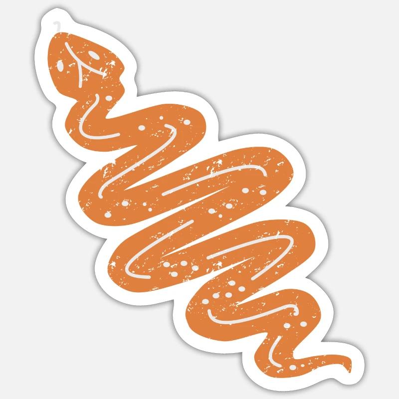 DOWN UNDER SNAKE - Sticker size S (10 x 10 cm) - white matte