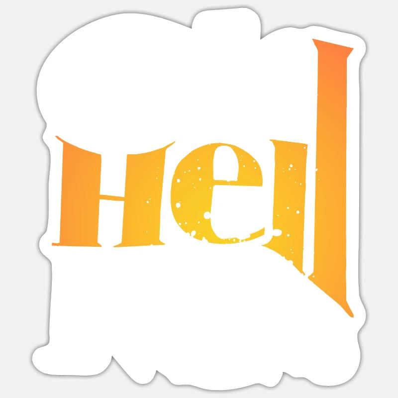 Oh Hell No ! Only One Place - Sticker taille S (10 x 10 cm) - blanc mat