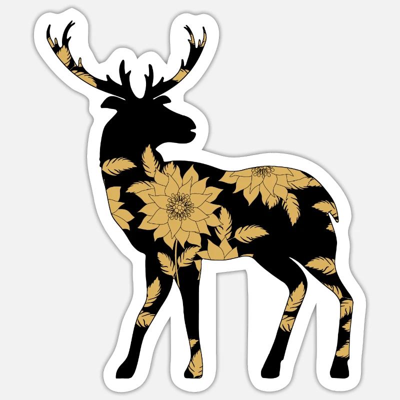 Hirsch Sticker Größe S (10 x 10 cm)