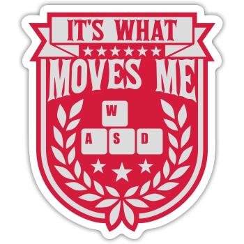 its what moves me - Sticker size S (10 x 10 cm) - white matte - Front