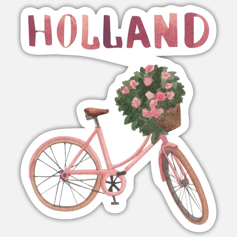 Hollande - Sticker taille S (10 x 10 cm) - blanc mat