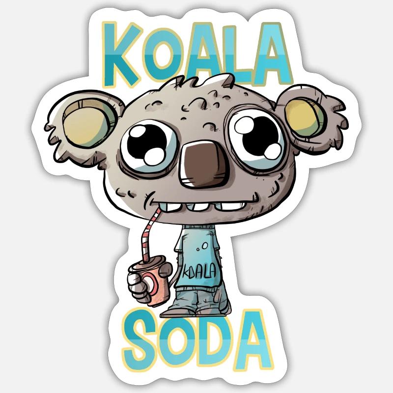 Koala - Sticker taille S (10 x 10 cm) - blanc mat