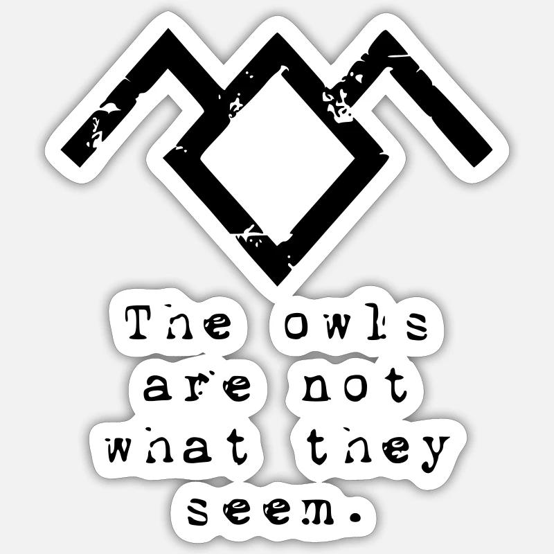 The Owls - Sticker Größe S (10 x 10 cm) - Mattweiß