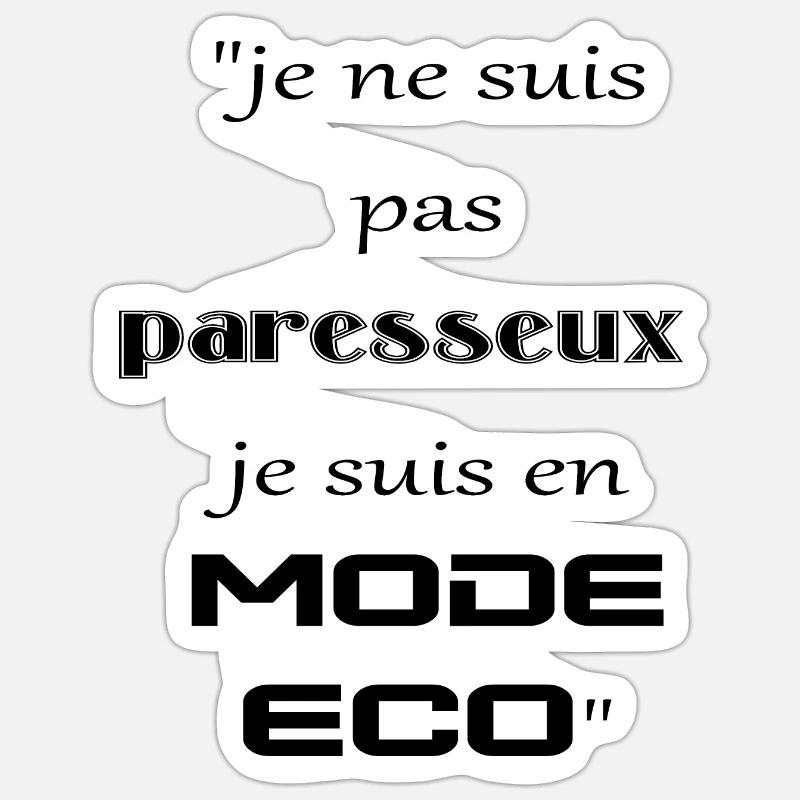 Procrastinateur - Sticker taille S (10 x 10 cm) - blanc mat