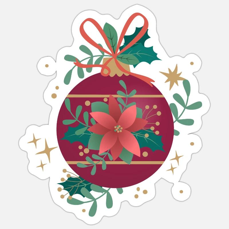 Weihnachtskugel Sticker Größe S (10 x 10 cm)