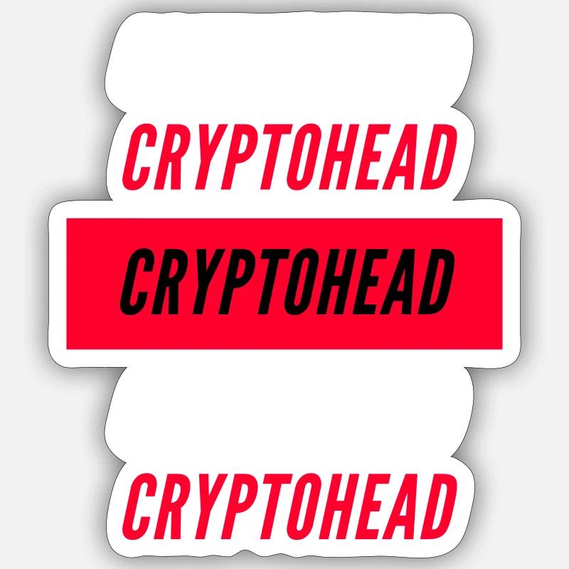 Cryptohead Sticker Größe S (10 x 10 cm)