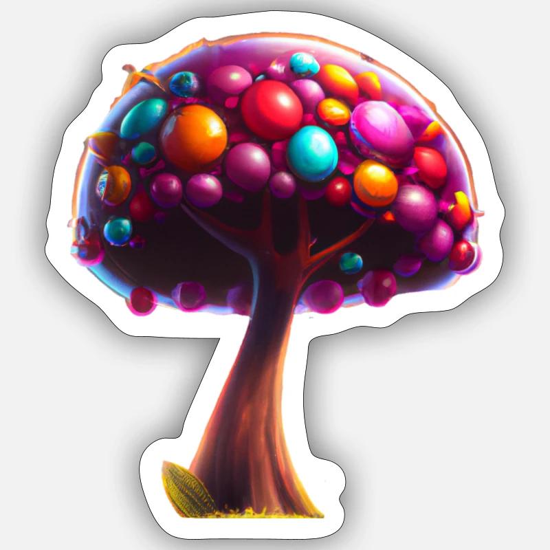 Sweets tree - Sticker size S (10 x 10 cm) - white matte