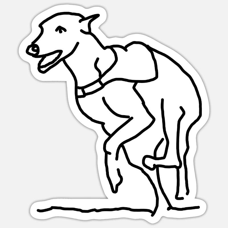 Greyhound on the move - while he runs Sticker size S (10 x 10 cm)