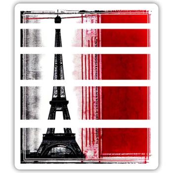 Paris Eiffel Tower Modern Casual Style - Sticker size S (10 x 10 cm) - white matte - Front