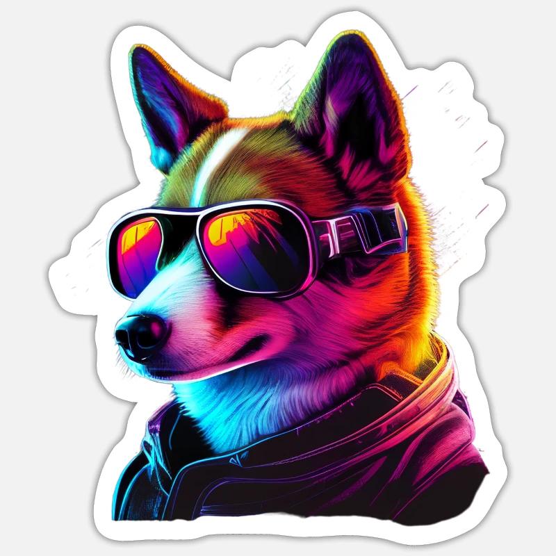 Basenji Chiens Basenjis - Sticker taille S (10 x 10 cm) - blanc mat