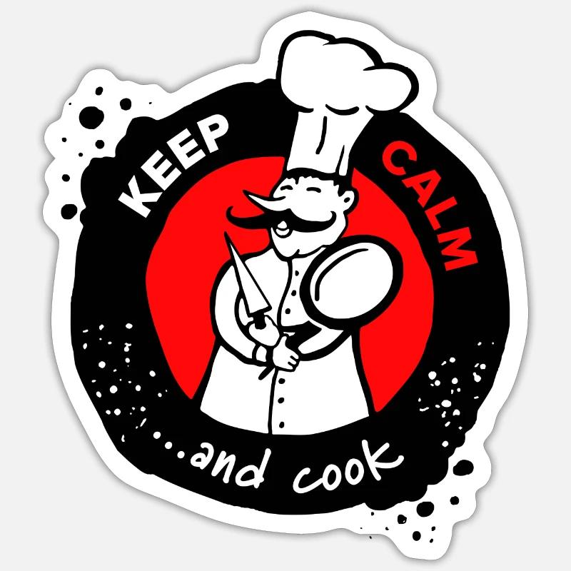 Kochen! - Sticker Größe S (10 x 10 cm) - Mattweiß