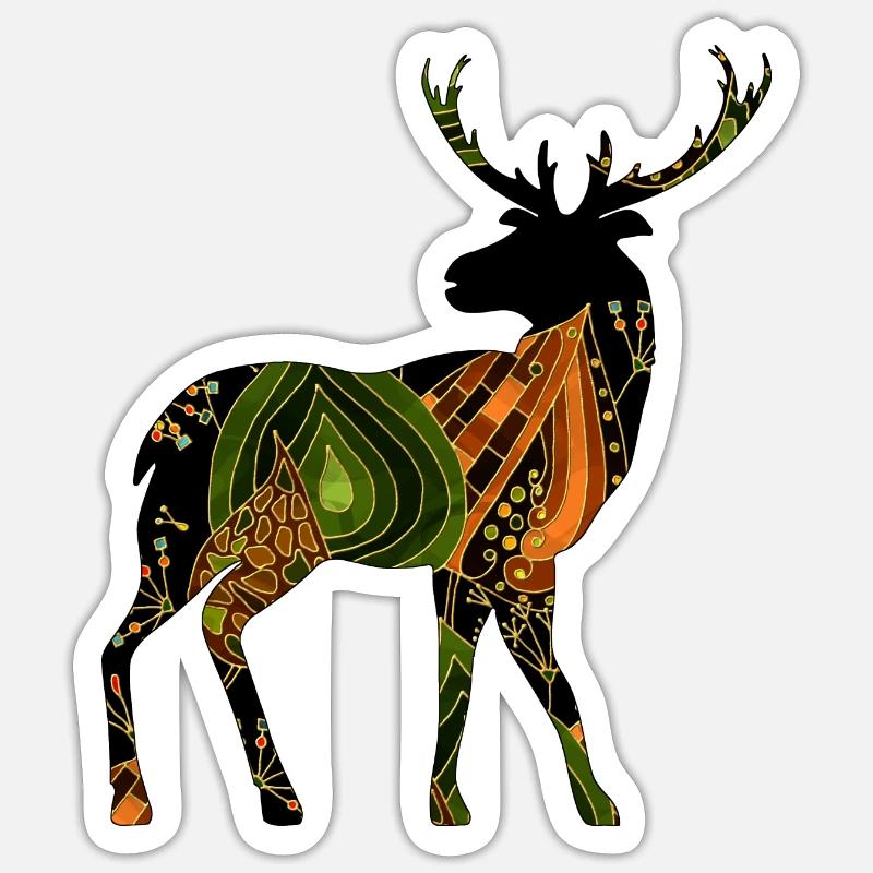 Deer - Sticker size S (10 x 10 cm) - white matte