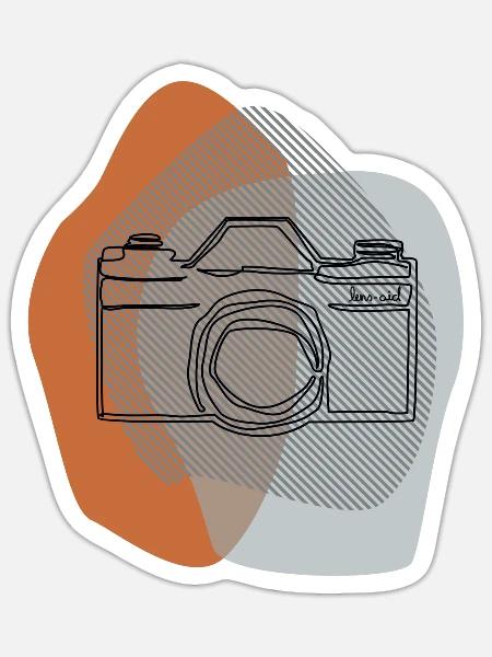Creativ [Orange] - Sticker Größe S (10 x 10 cm) - Mattweiß