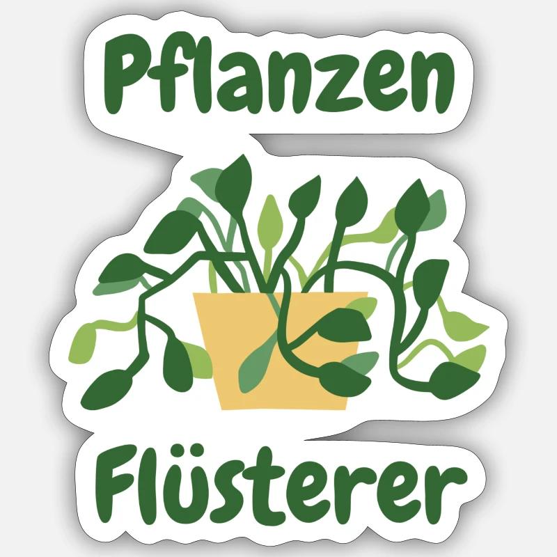 Pflanzen Flüsterer - Sticker Größe S (10 x 10 cm) - Mattweiß
