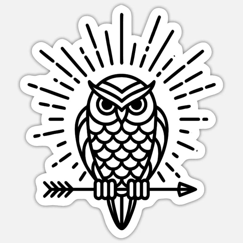Eule Sticker Größe S (10 x 10 cm)