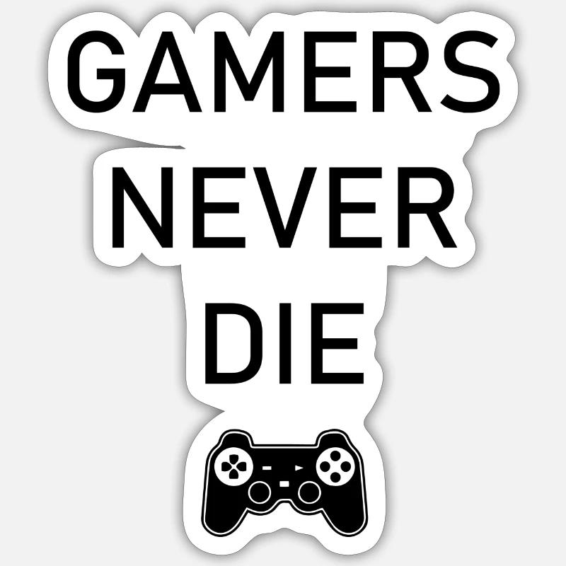 Jeu PC de jeu - Sticker taille S (10 x 10 cm) - blanc mat