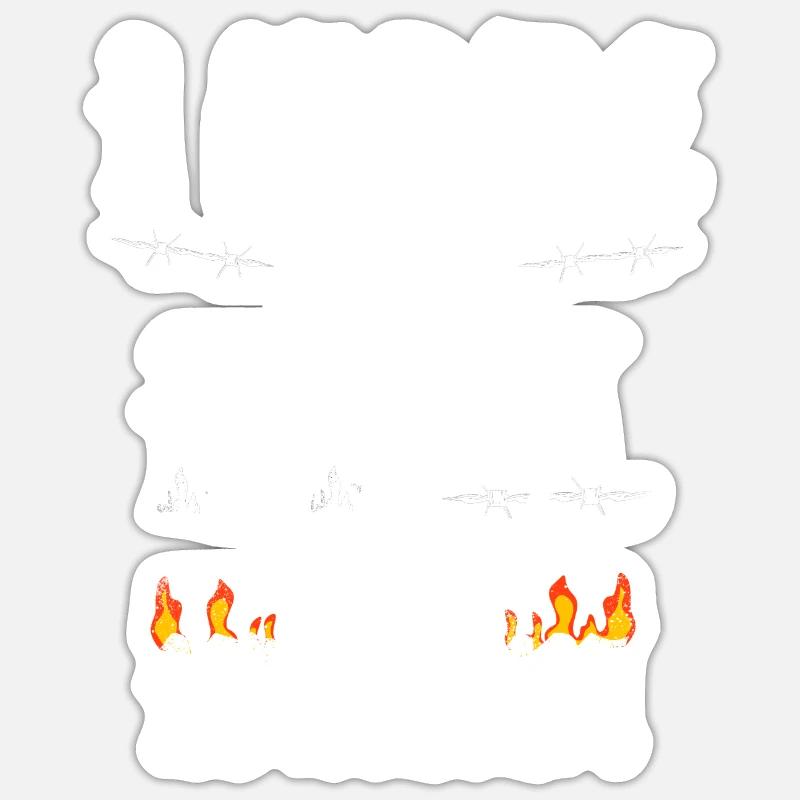 I Hope That Hell is Warm Statement Hell Flames Sticker size S (10 x 10 cm)