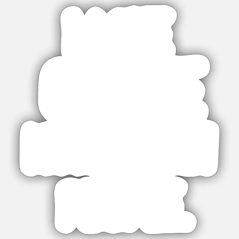Kaffee - Sticker Größe S (10 x 10 cm) - Mattweiß