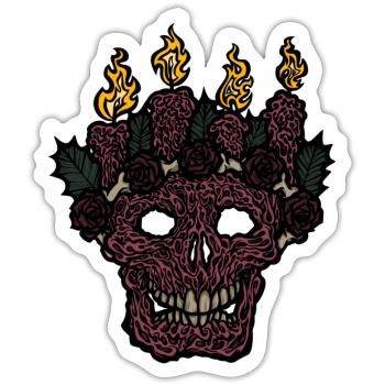 Bright Darkness - Sticker Größe S (10 x 10 cm) - Mattweiß - Vorne