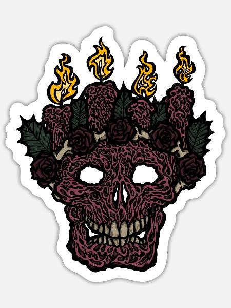 Bright Darkness - Sticker Größe S (10 x 10 cm) - Mattweiß