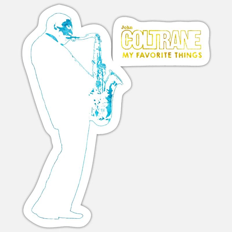 Coltrane - Sticker taille S (10 x 10 cm) - blanc mat