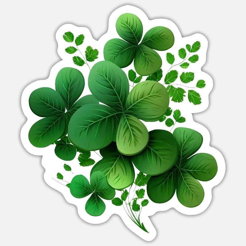 Compositions de trèfles Sticker taille S (10 x 10 cm)