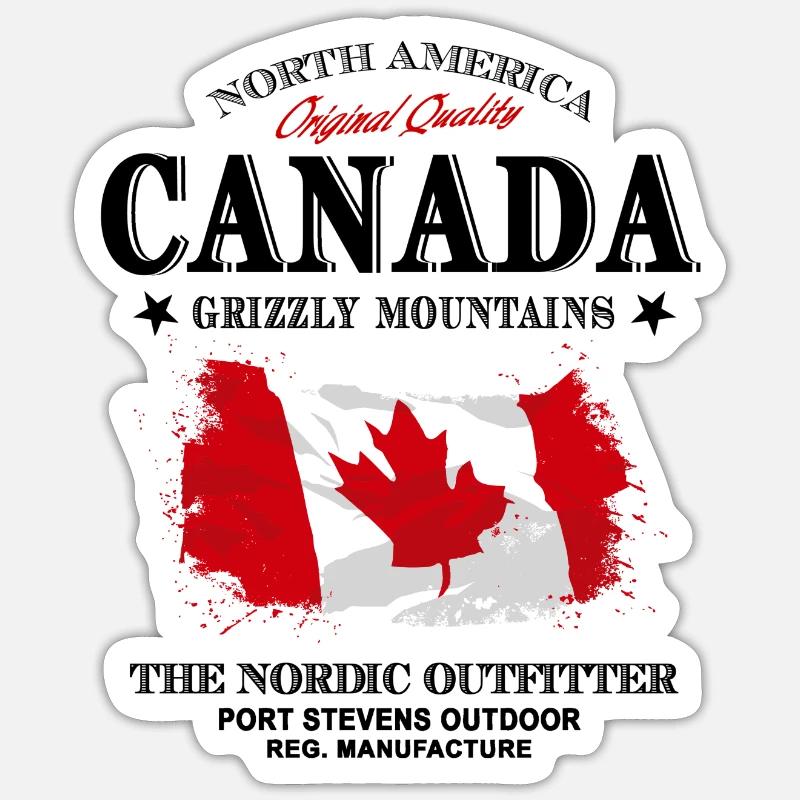 Kanada - Maple Leaf - Canada - Sticker size S (10 x 10 cm) - white matte