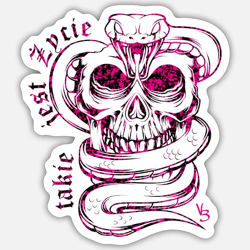 Snake Polish V3 - Sticker size S (10 x 10 cm) - white matte