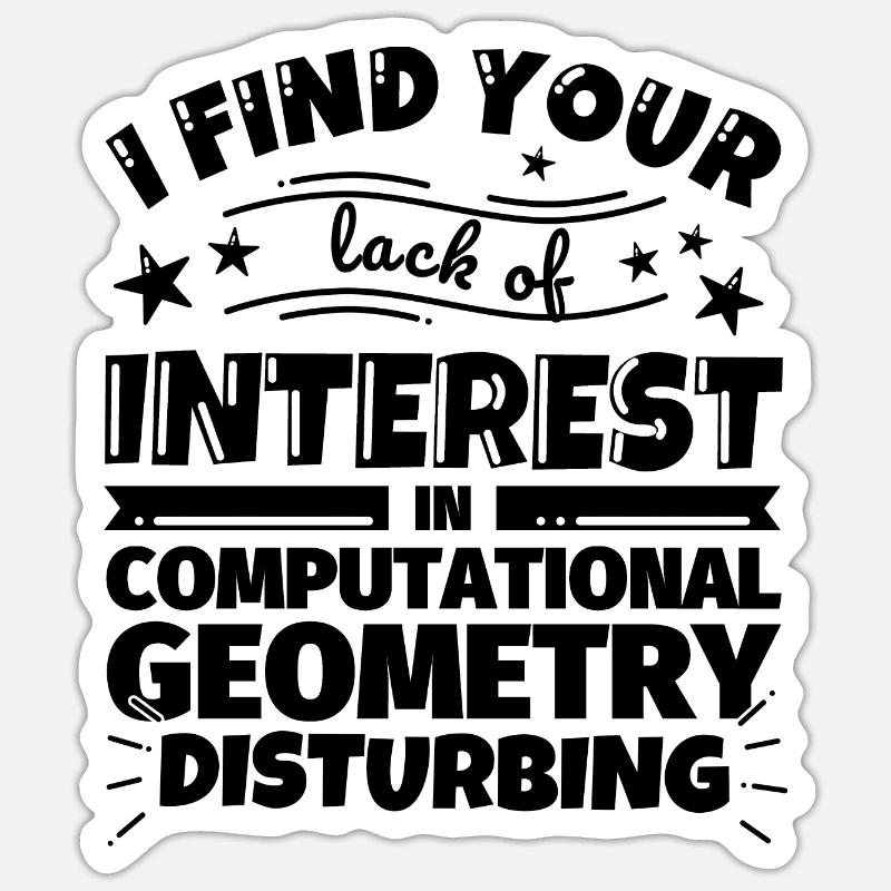Computergestützte Geometrie lustiges Geschenk - Sticker Größe S (10 x 10 cm) - Mattweiß
