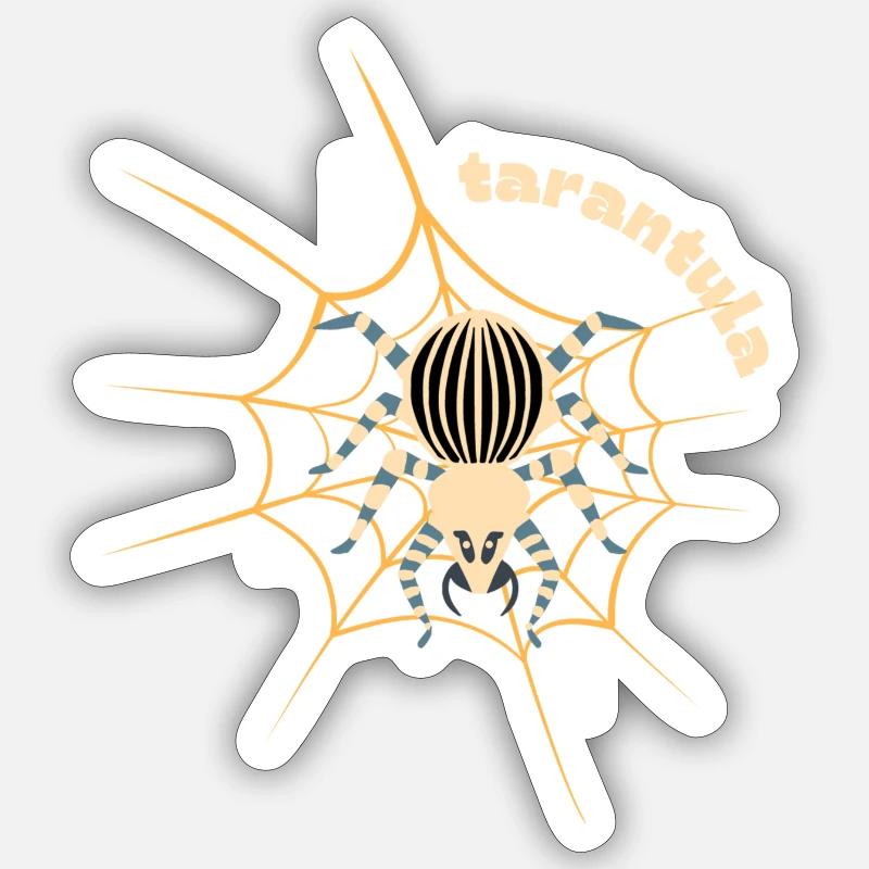 Tarentule - Sticker taille S (10 x 10 cm) - blanc mat