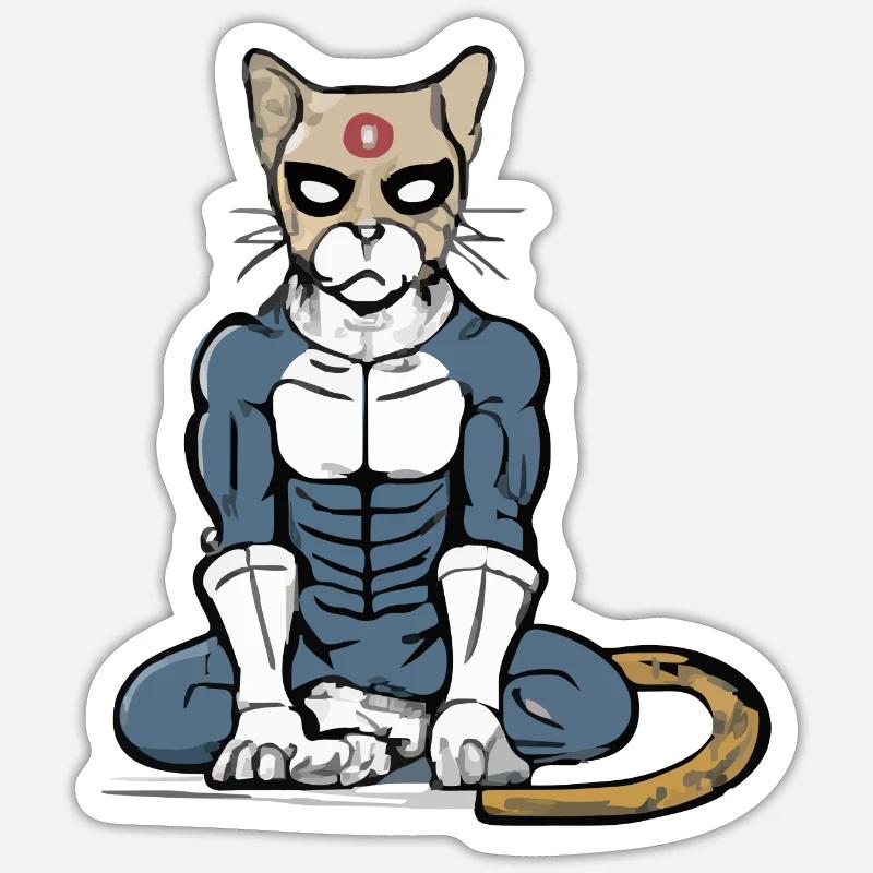 Hector le chat grognon Sticker taille S (10 x 10 cm)