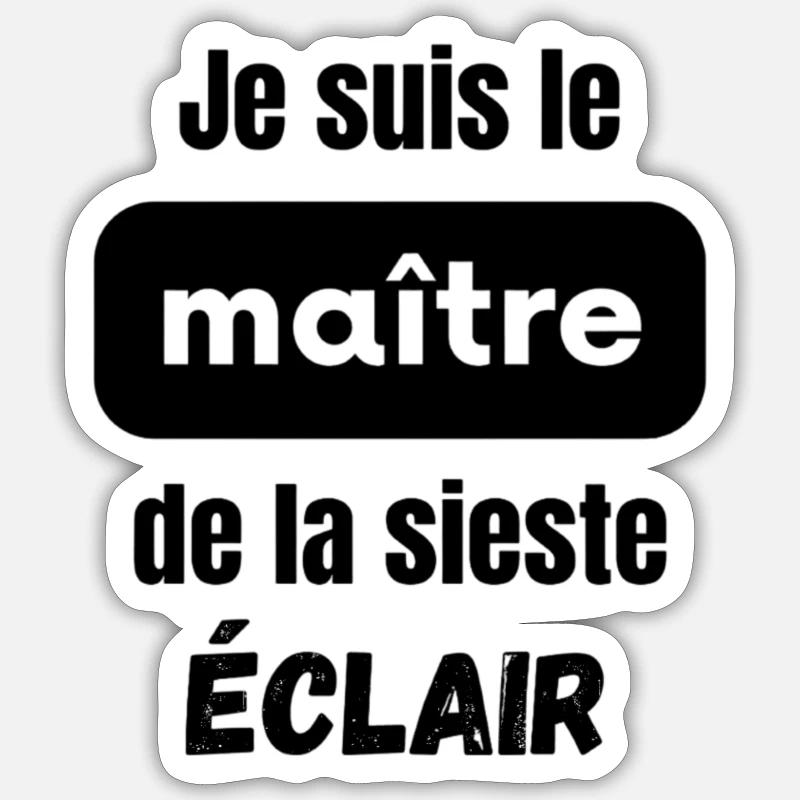 sieste éclair Sticker taille S (10 x 10 cm)