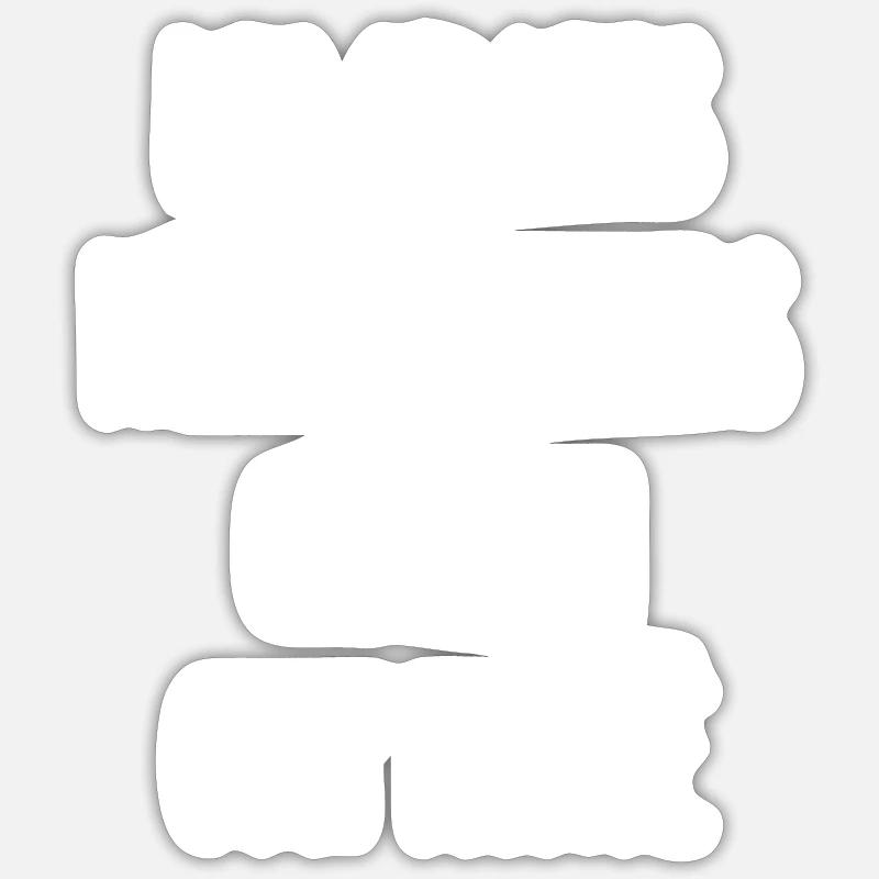 les girafes n'existent pas - Sticker taille S (10 x 10 cm) - blanc mat
