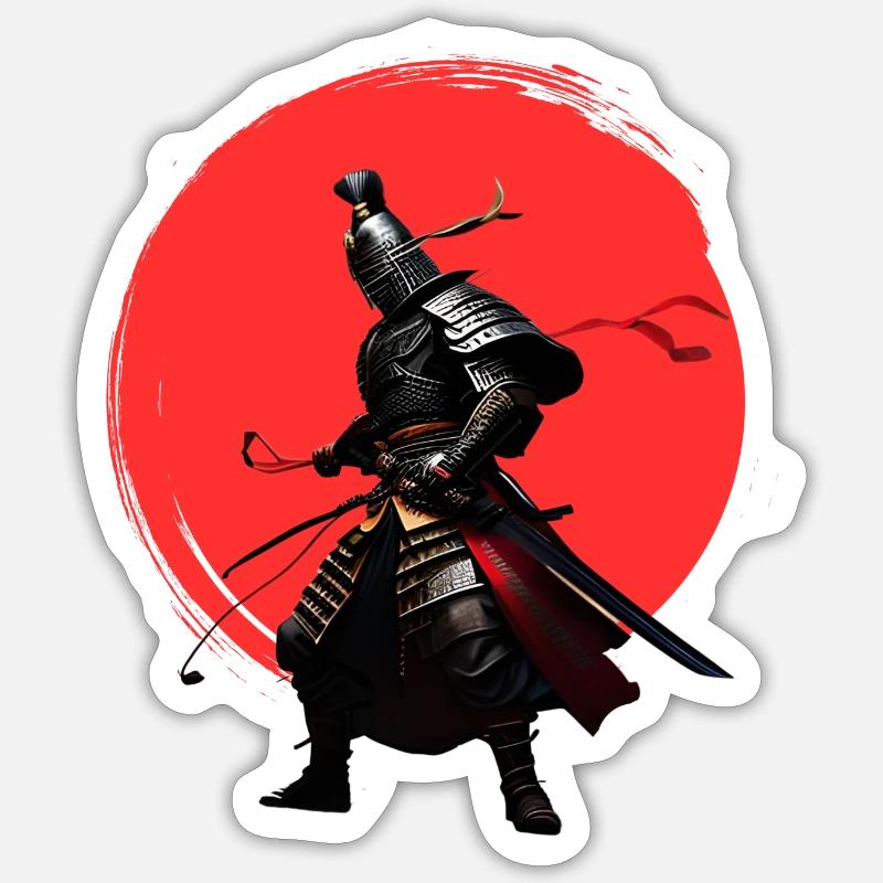Samouraï Sticker taille S (10 x 10 cm)