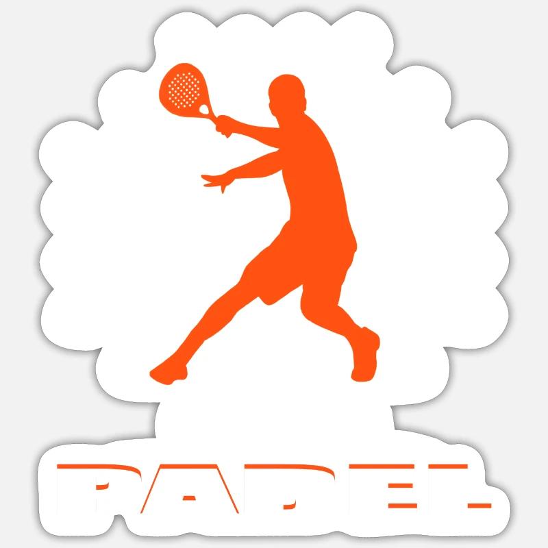Padel - Sticker taille S (10 x 10 cm) - blanc mat