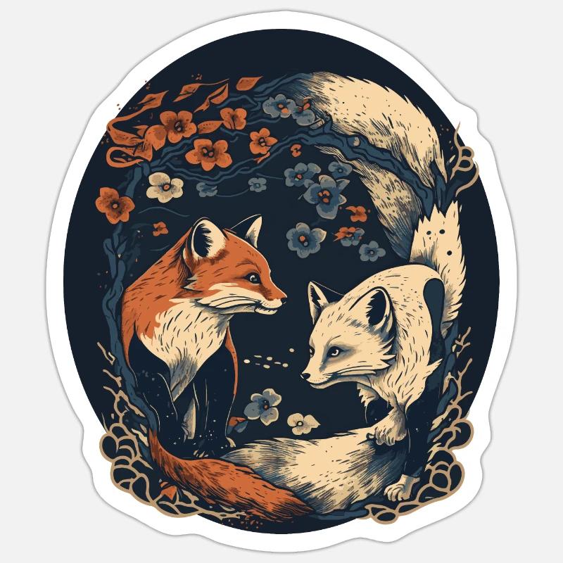 FOX 10 - Sticker Größe S (10 x 10 cm) - Mattweiß
