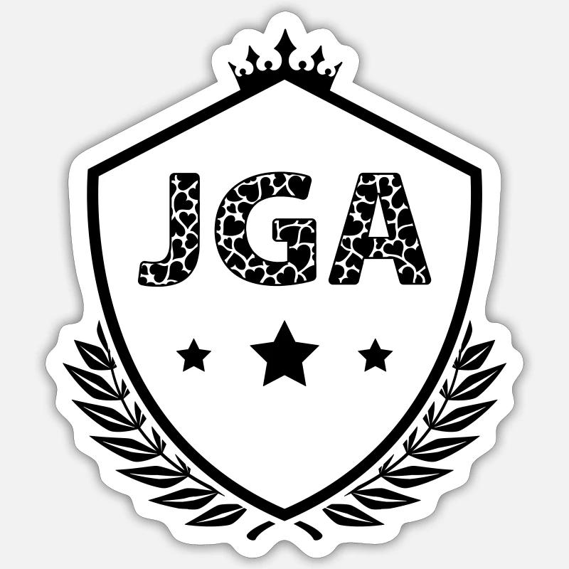 jga - Sticker Größe S (10 x 10 cm) - Mattweiß