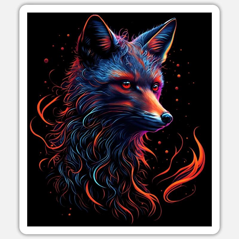foxy - Sticker size S (10 x 10 cm) - white matte