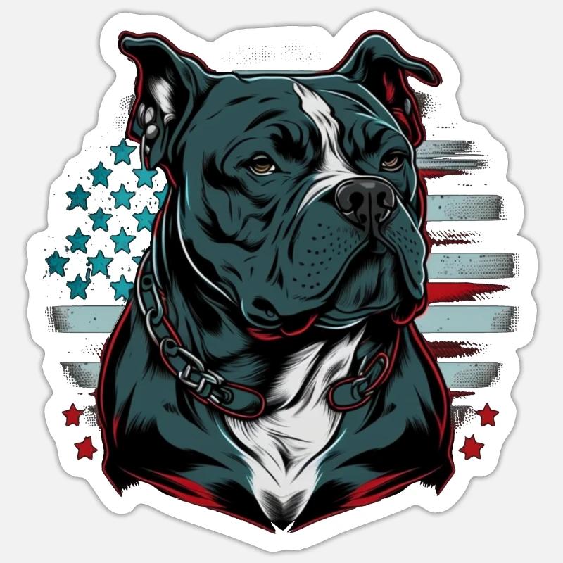 American Bully - Sticker size S (10 x 10 cm) - white matte