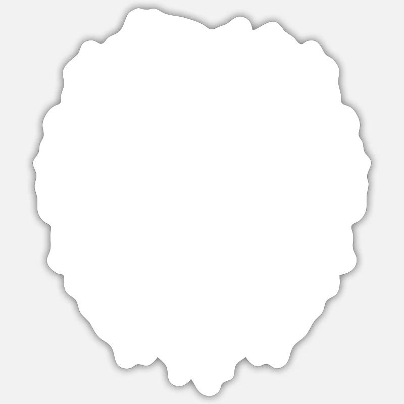 Löwe - Sticker Größe S (10 x 10 cm) - Mattweiß