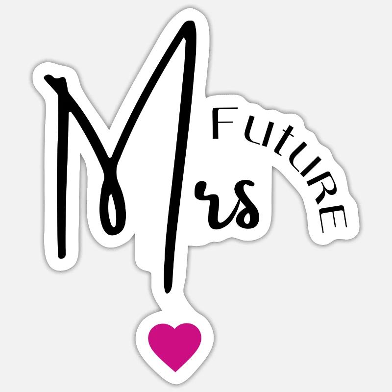 Future mrs - Sticker taille S (10 x 10 cm) - blanc mat