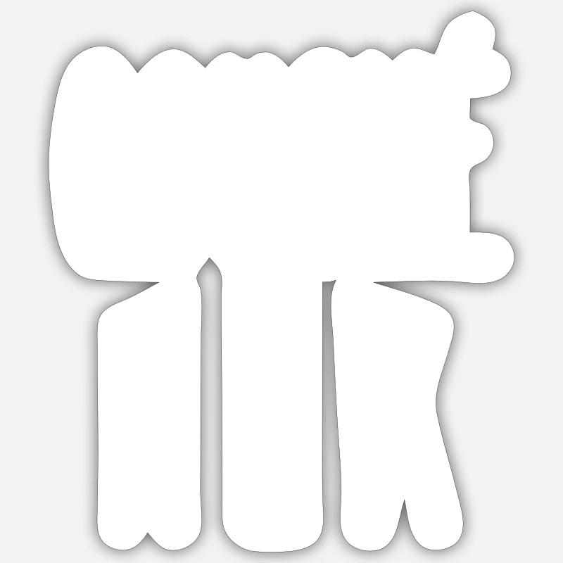 couché rex Sticker taille S (10 x 10 cm)