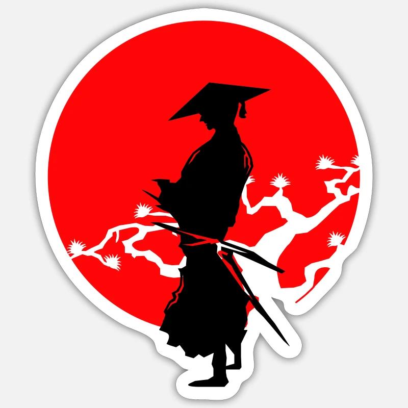 Samurai Warrior - Sticker size S (10 x 10 cm) - white matte