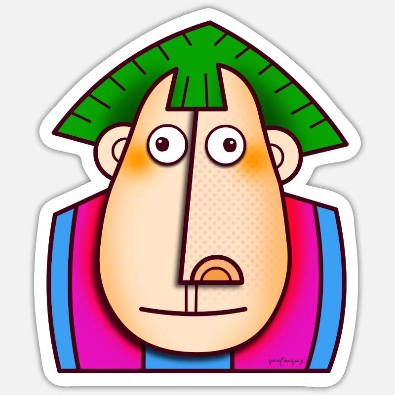 The monkey priest - Sticker size S (10 x 10 cm) - white matte