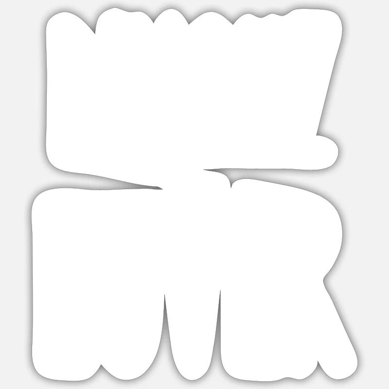 binouz lover - Sticker taille S (10 x 10 cm) - blanc mat