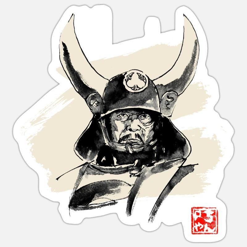 Shogun - Sticker Größe S (10 x 10 cm) - Mattweiß