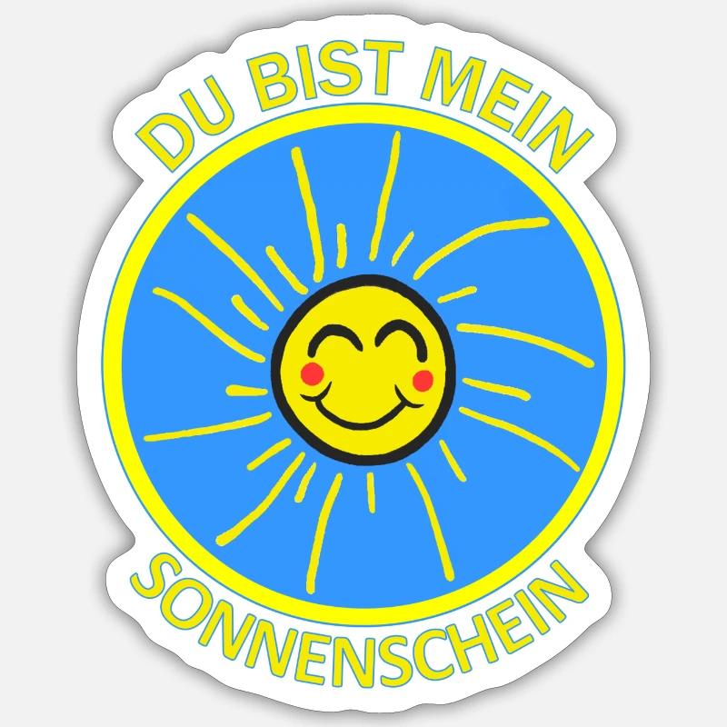 Tu es mon soleil - Sticker taille S (10 x 10 cm) - blanc mat