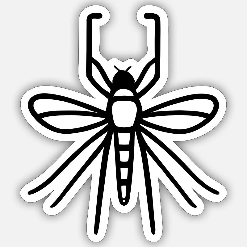 Mücke Sticker Größe S (10 x 10 cm)