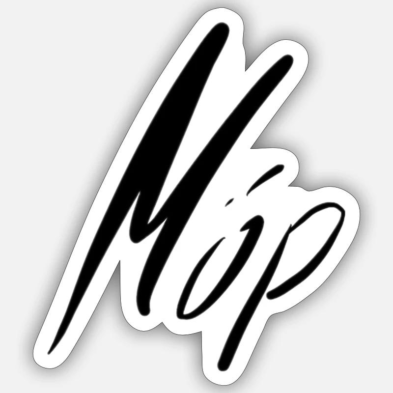 MöpMadeWpx - Sticker taille S (10 x 10 cm) - blanc mat